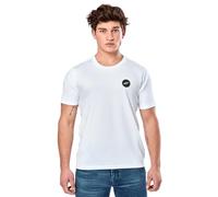 Alpinestars Dot Carbon SS Csf tee T-Shirt Camiseta de Manga Corta Cuello Redondo, Blanco, L para Hombre
