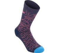 Alpinestars Drop 15 Calcetines, rosa-azul, tamaño M para Hombres