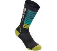 Alpinestars Drop 22 Calcetines, negro-azul-amarillo, tamaño S para Hombres