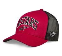 Alpinestars Dunker Trucker Hat Gorra de Béisbol Cap Unisex Adulto Gorra Deportiva con Visera para Hombre Negro/Rojo Talla única