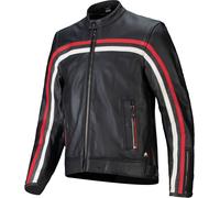 Alpinestars Dyno Chaqueta de cuero para moto, negro/rojo/blanco, Talla M