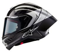 alpinestars Elemento S-R10 Casco Integral Carbono/Plata S unisex negro