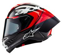 alpinestars Elemento S-R10 Casco Integral Carbono/Rojo S unisex negro