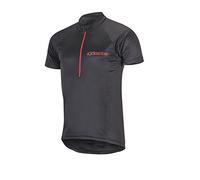 Alpinestars Elite SS Jersey, Hombre, Camiseta de Manga Corta, AP25ELIB5X, Negro/Rojo, XL