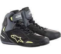 Alpinestars Faster-3 DryStar Zapatos de motocicleta, negro-gris-amarillo, tamaño 45 46 para Hombres
