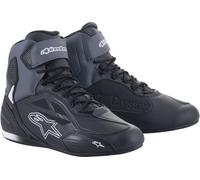 Alpinestars Faster-3 DryStar Zapatos de motocicleta, negro-gris, tamaño 40 41 para Hombres