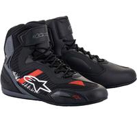 Zapatillas de Moto Alpinestars Faster-3 Rideknit Negro/Gris/Rojo brillante39 Negro,Gris,Rojo brillante