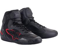 Alpinestars Faster 3 Rideknit Zapatos de motocicleta, negro-gris-rojo, tamaño 39 para Hombres