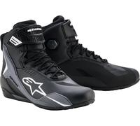 Alpinestars Faster 4 Drystar Zapatos de moto impermeables, Blanco/negro/gris, Talla 7,5 (40)