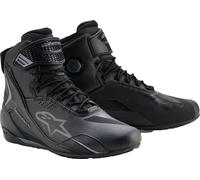 Alpinestars Faster 4 Drystar Zapatos de moto impermeables, negro/gris, Talla 9 (42)