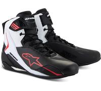 Alpinestars Faster-4 Zapatos de moto, negro-blanco-rojo, tamaño 37 40 para Hombres