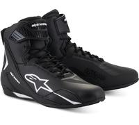 Alpinestars Faster-4 Zapatos de moto, Negro/Blanco, Talla 11