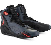 Alpinestars Faster-4 Zapatos de moto, negro-gris-rojo, tamaño 43 para Hombres