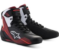 Alpinestars Faster-4 Zapatos de moto, negro/rojo/blanco, Talla 11
