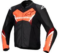 Alpinestars Faster V3, chaqueta de cuero 56 male Negro/Rojo Neón