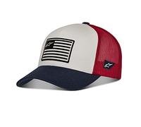 Alpinestars Flag Snapback Gorro, blanco-rojo para Hombres