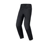 Alpinestars Flex-AST 5 - Pantalones de mezclilla cortos para hombre, motociclismo, monocapa ligera, armadura de rodilla Nucleon Flex Plus, talla 33, color negro lavado