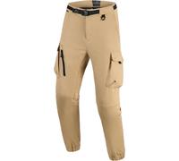Alpinestars Flex-AST Cargo Pantalones textiles para motocicletas, beige, Talla S corto