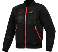 Alpinestars Flight Air Chaqueta textil para motocicletas, negro-rojo, tamaño 2XL para Hombres