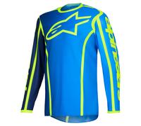 alpinestars Fluid Apex Camiseta MX Azul/Amarillo M hombres