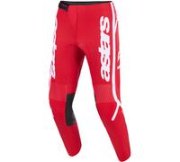 Alpinestars Fluid Apex Pantalones de motocross, blanco-rojo, tamaño 40 para Hombres