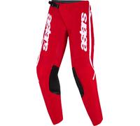 Alpinestars Fluid Apex Pantalones de motocross para niños, blanco-rojo, tamaño 28