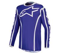 Alpinestars Fluid Apex V2 Maillot de motocross, azul/blanco, Talla L