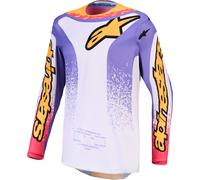 alpinestars Fluid Drag para hombre Camiseta MX Gris/Morado M hombres