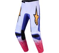 Alpinestars Fluid Drag Pantalones de motocross, morado/amarillo/rosa, Talla 44