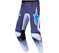 Alpinestars Fluid Drag Pantalones de motocross, negro/gris/azul, Talla 28