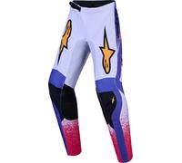 Alpinestars Fluid Drag Pantalones juveniles de motocross, morado/amarillo/rosa, Talla 26