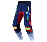 Alpinestars Fluid Drag Pantalones de motocross, Azul/Rojo/Blanco, Talla 34