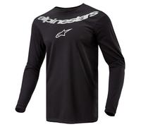Camiseta de Cross Alpinestars Fluid Graphite Negro/PlateadoXL Negro,Plateado