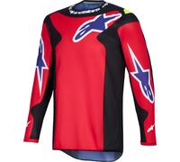 Alpinestars Fluid Grid Maillot de motocross, negro/rojo, Talla S