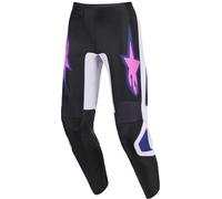 Alpinestars Fluid Grid Pantalones de motocross, negro/gris/morado, Talla 34