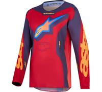 Alpinestars Fluid Hunt Camiseta juvenil de motocross, gris/rojo/amarillo, Talla S