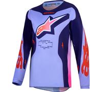Alpinestars Fluid Hunt Camiseta juvenil de motocross, morado/rosa, Talla M