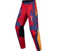 Alpinestars Fluid Hunt Pantalones juveniles de motocross, gris/rojo/amarillo, Talla 30