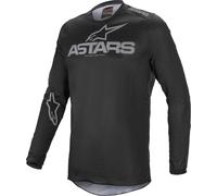 Alpinestars Fluid Jersey Camiseta, Negro y Gris Oscuro, XS-XL para Hombre