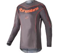 Alpinestars Fluid Lurv Maillot de Motocross, gris/rojo, Talla S