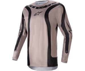 Alpinestars Fluid Lurv Maillot de motocross, negro-marrón, tamaño S para Hombres