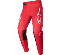 Alpinestars Fluid Narin Pantalones de motocross, blanco-rojo, tamaño 38 para Hombres
