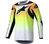 Alpinestars Fluid Wurx Maillot de motocross, negro-amarillo, tamaño XL para Hombres