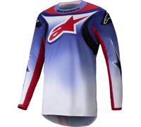 Alpinestars Fluid Wurx Maillot de motocross, rojo-lila, tamaño L para Hombres