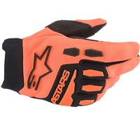 Alpinestars Full Bore Guantes de Motocross Juvenil, naranja/negro, Talla L