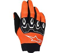 Alpinestars Full Bore V2 Guantes juveniles de motocross, Naranja/Negro/Blanco, Talla M