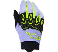 Alpinestars Full Bore V2 Guantes juveniles de motocross, púrpura/amarillo neón, Talla XXS