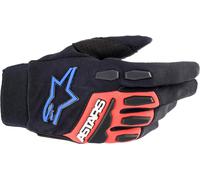 Alpinestars Full Bore XT Guantes de motocross, negro-rojo-azul, tamaño L para Hombres