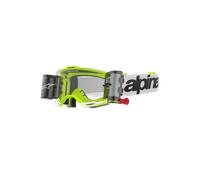 Alpinestars Gafas Vision 8 Wordmark Sistema Roll Off White Yllw Fluo Clear Roll Off, Talla: One Size