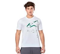 Alpinestars Geografica SS Csf tee T-Shirt Camiseta de Manga Corta Cuello Redondo, Blanco, S para Hombre